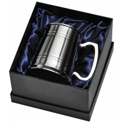 1 Pint Banded Stainless Steel Tankard in Presentation Case - 11.5cm