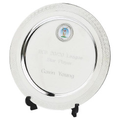 Silver Plate Salver Award with Stand - 20cm