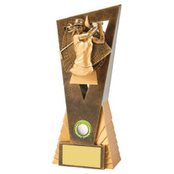 Antique Gold Female Golf Edge Award - 21cm