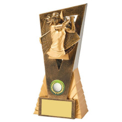 Antique Gold Female Golf Edge Award - 18cm