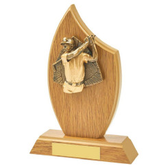 Wood Stand with Male Golf Resin Trim - 19cm