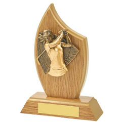 Wood Stand with Female Golf Resin Trim - 16.5cm
