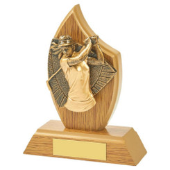 Wood Stand with Female Golf Resin Trim - 14cm
