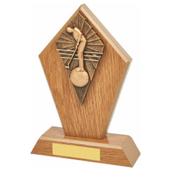 Wood Stand with Male Golf Putter Resin Trim - 19cm