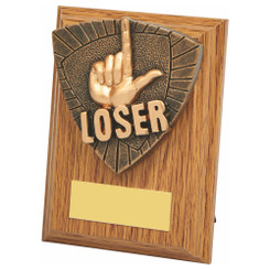 Wood Plaque with 'Loser' Resin Trim - 10cm