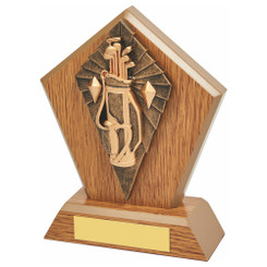 Wood Stand with Golf Bag Resin Trim - 15cm
