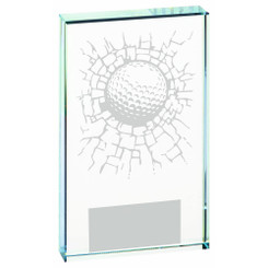 Clear Glass Golf Award - Ball - 14cm