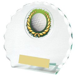 Jade Glass Golf Ball Award - 12cm