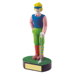 Male Golfer Novelty Golf Trophy - 18cm