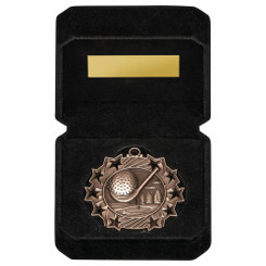 60mm Golf Medal in Luxury Case - 6cm