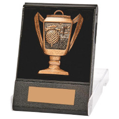 Cup Design Golf Medal in Case (Bronze) - 5cm