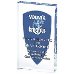 Crystal Rectangle Award for Colour Printing (In Presentation Case) - 14cm