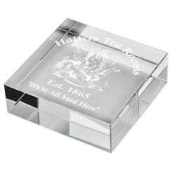 Crystal Block Paperweight Award (In Presentation Case) - 22mm Thickness - 7.5cm