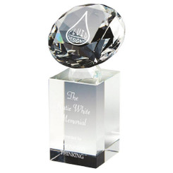 Crystal Diamond Column Award (In Presentation Case) - 14.5cm