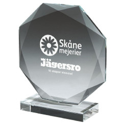 Crystal Octagon Award (In Presentation Case) - 10mm Thick - 16.5cm