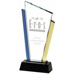 Tri-Colour Glass Awards - 24.5cm