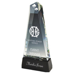 Heavy Crystal Tower Award (In Presentation Case) - 50mm Thickness - 30.5cm