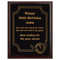 Wood Plaque Award with Colour Laminate Front - PLEASE SPECIFY COLOUR IN NOTES - 33cm