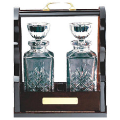 Tantalus with 2 Crystal Decanters - 34cm