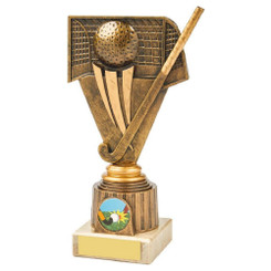 Antique Gold Hockey Holder Award - 19cm