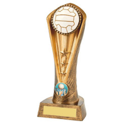 Antique Gold Netball Cobra Trophy - 21cm