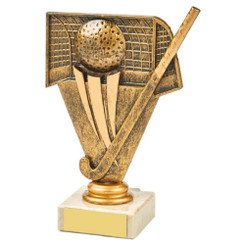 Antique Gold Hockey Holder Award - 15cm