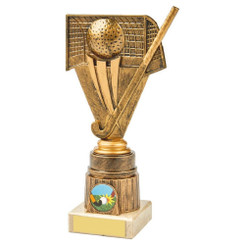 Antique Gold Hockey Holder Award - 21cm