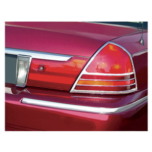 Chrome Auto Reflections Tail Light Bezel Set for 2003-2011 Mercury Grand Marquis