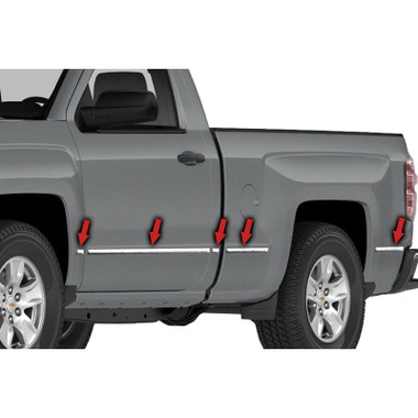 Auto Reflections | Side Molding and Rocker Panels | 14-15 Chevrolet Silverado 1500 | R2150-Silverado-body-side-molding