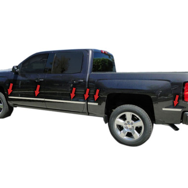 Auto Reflections | Side Molding and Rocker Panels | 14-15 GMC Sierra 1500 | R3482-GMC-Sierra-body-side-moldings