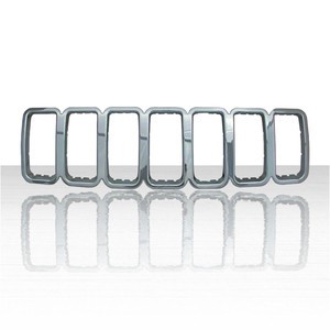 1pc Chrome ABS Grille Overlay for 2005-2007 Jeep Grand Cherokee Laredo
