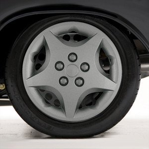 Set of Four 14" Silver ABS Wheel Covers for 2000-2005 Chevy Cavalier (Push-on)