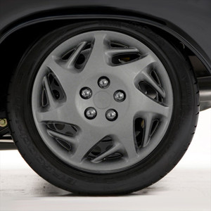 Set of Four 16" Silver ABS Wheel Covers for 1998-2000 Dodge Caravan (Push-on)