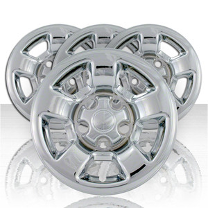 Set of Four 16" Chrome 5 Flat Spoke Wheel Skin Covers for 2005-2011 Dodge Dakota