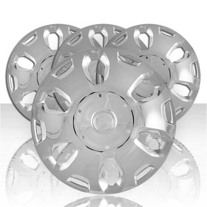 Set of Four 15" Silver ABS Wheel Covers for 2010-2013 Ford Transit (Push-on)