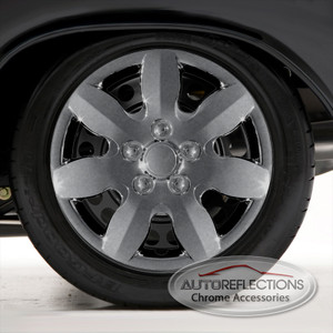 Set of Four 15" Chrome ABS Wheel Covers for 2007-2011 Hyundai Elantra (Push-on)