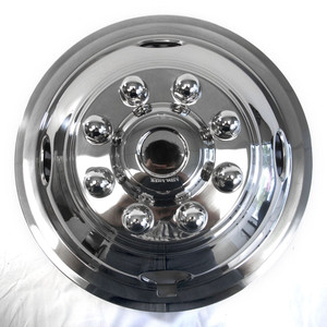 Single Front 16" Polished Stainless Steel Wheel Simulators (Push-on)