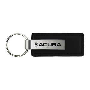 Acura on Black Leather Keychain - Officially Licensed
