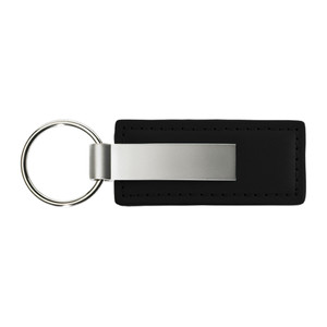 Blank Black Leather Keychain
