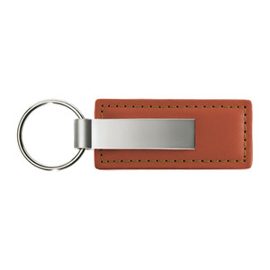 Blank Brown Leather Keychain