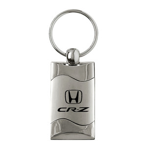 Honda CR-Z on Satin-Chrome Rectangular Keychain - Officially Licensed