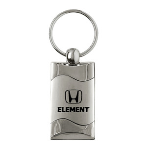 Honda Element on Satin-Chrome Rectangular Keychain - Officially Licensed