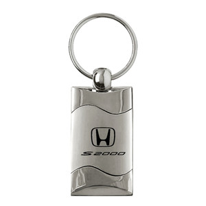 Honda S2000 on Satin-Chrome Rectangular Keychain - Officially Licensed