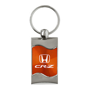 Honda CR-Z on Orange Rectangular Wave Keychain - Officially Licensed