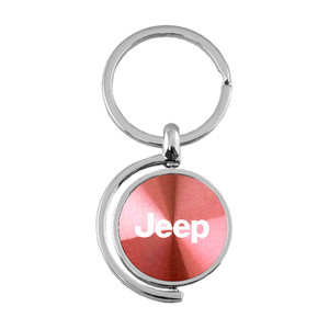 Jeep on Pink Spinner Keychain - Officially Licensed