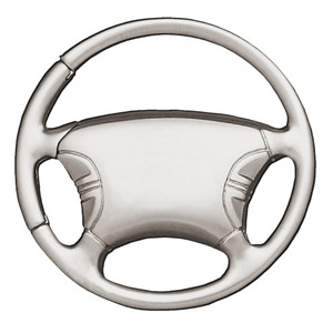Blank Chrome Steering Wheel Keychain