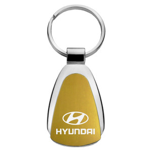Hyundai on Gold Teardrop Keychain - Officially Licensed