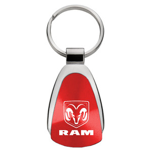 Dodge RAM on Red Teardrop Keychain - Officially Licensed
