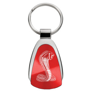 Shelby Cobra on Red Teardrop Keychain - Officially Licensed