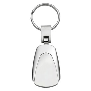 Blank Chrome Teardrop Keychain